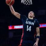 tyran stokes dunking in team USA jersey
